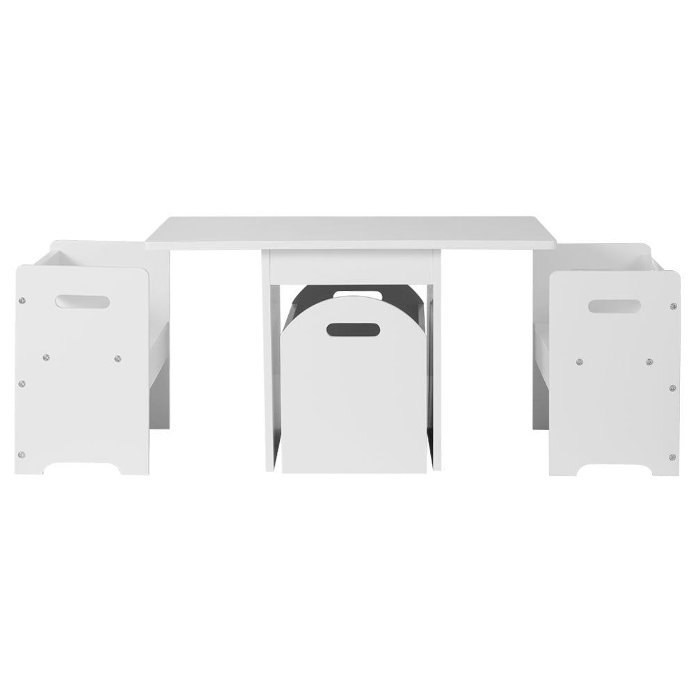 3PCS Kids Table and Chairs Set - Storage Toys Play Activity Desk - MiniMansion.com.au