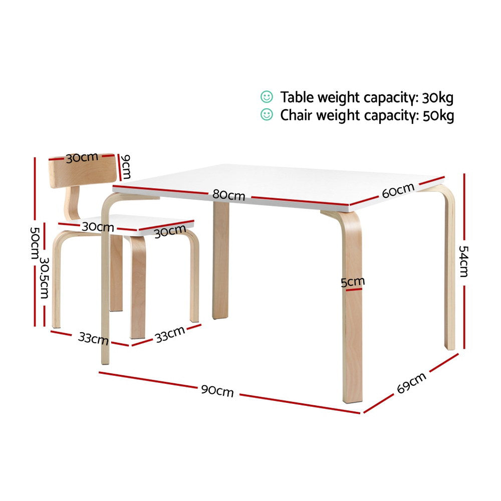 5-Piece Kids Table and Chairs Set - Versatile Play, Learn, and Create Desk