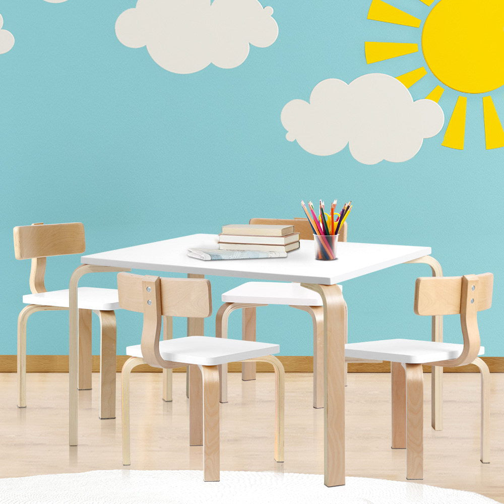 5-Piece Kids Table and Chairs Set - Versatile Play, Learn, and Create Desk