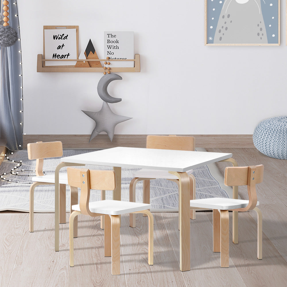 5-Piece Kids Table and Chairs Set - Versatile Play, Learn, and Create Desk