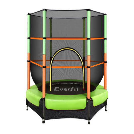 4.5FT Mini Trampoline for Kids with Enclosure and Safety Net – Green