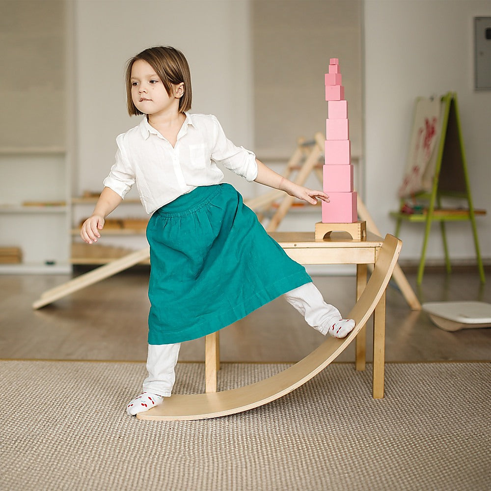 Wooden Wobble Balance Board – Multi-Use for Kids, Toddlers, and Adults