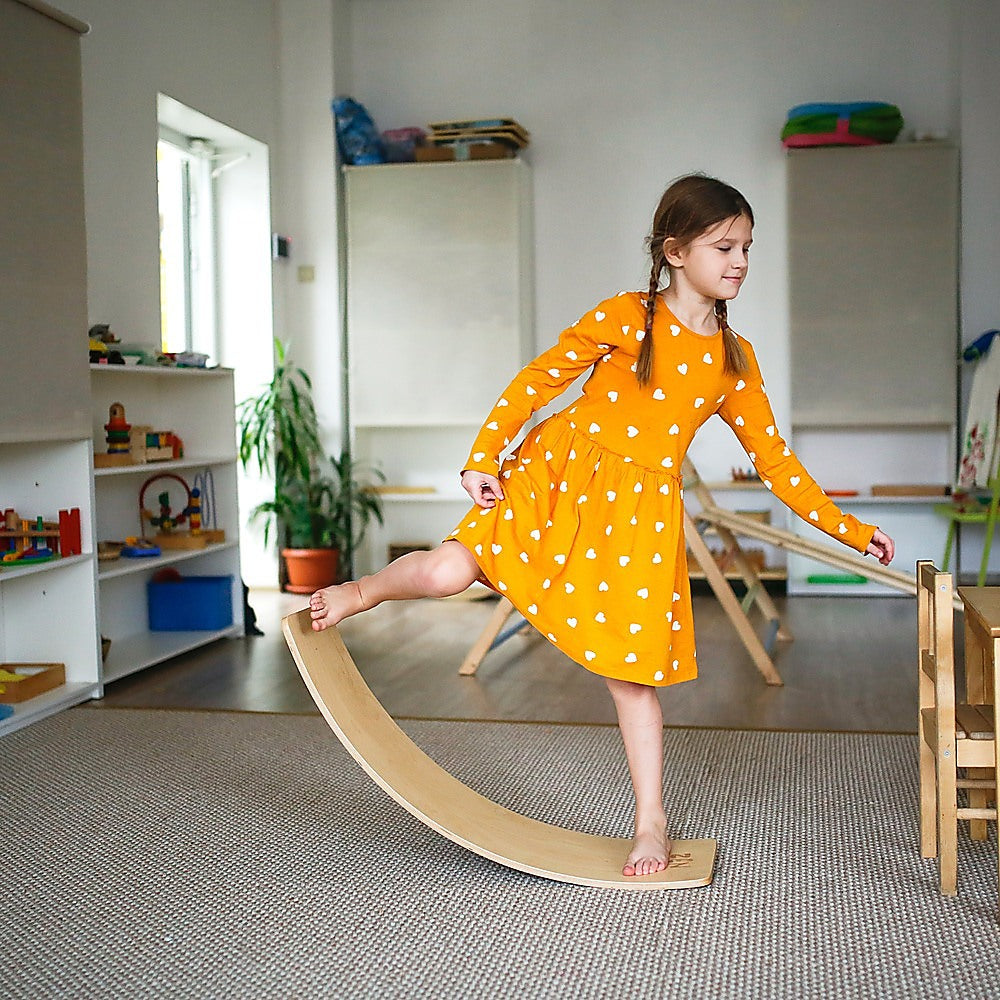 Wooden Wobble Balance Board – Multi-Use for Kids, Toddlers, and Adults